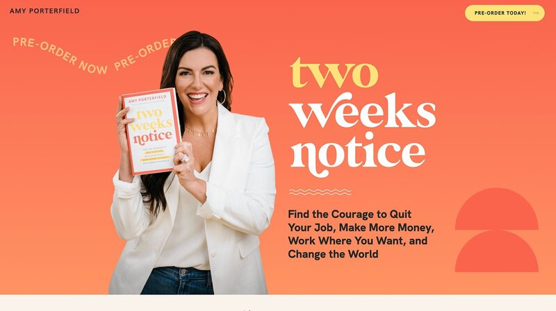 Amy Porterfield Website Design on Showit
