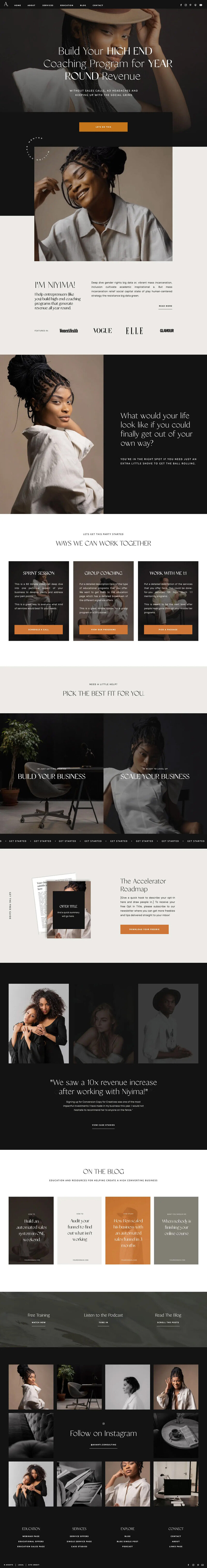 Avante Free Showit Website Template