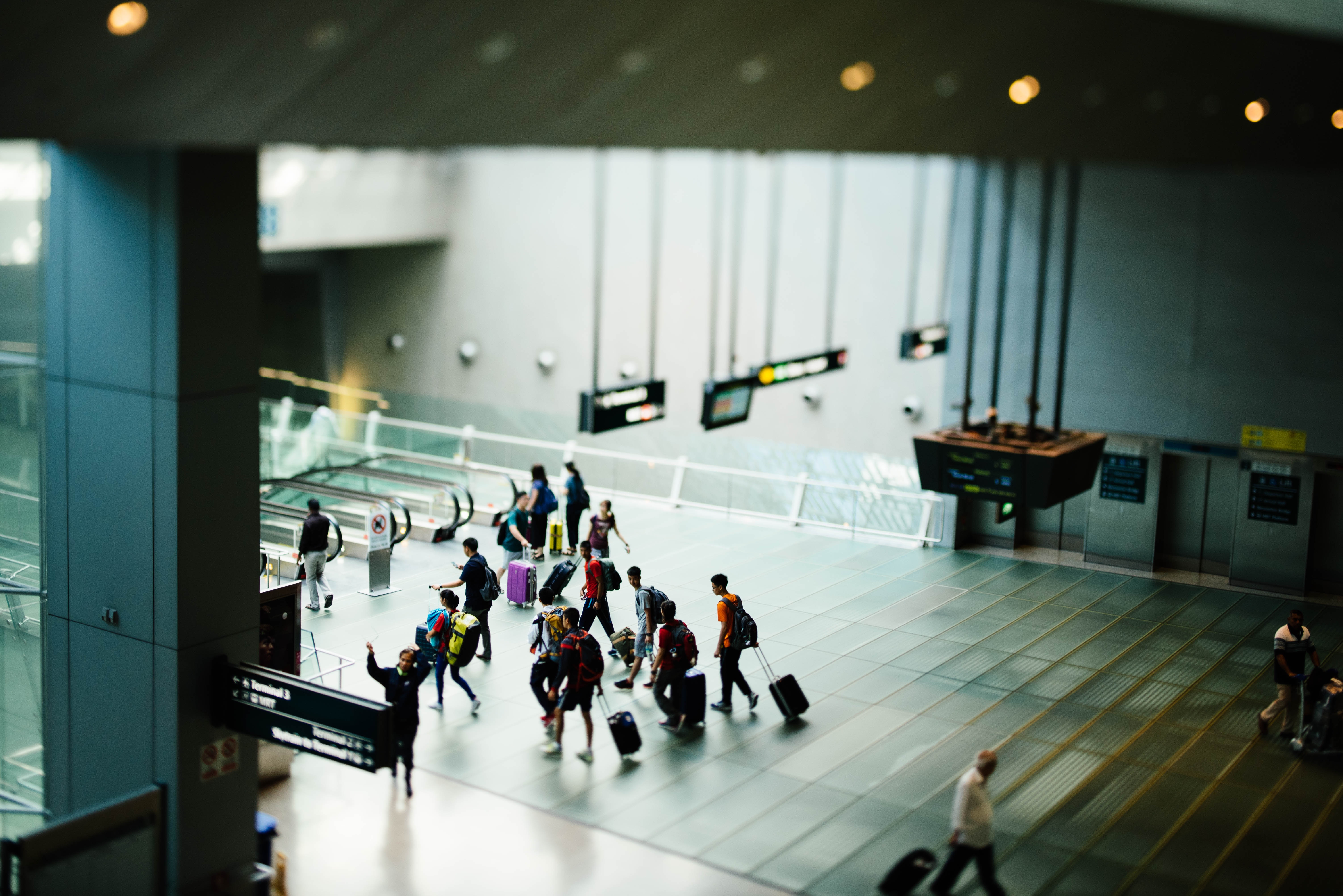 Airport and travelers