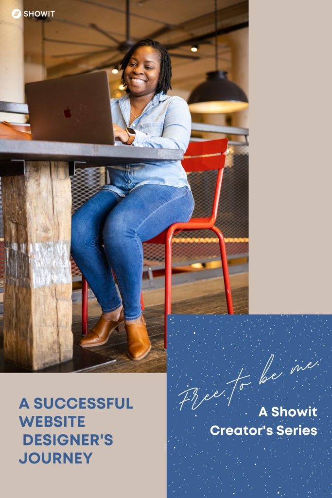 Website designer in Atlanta in front of mural
