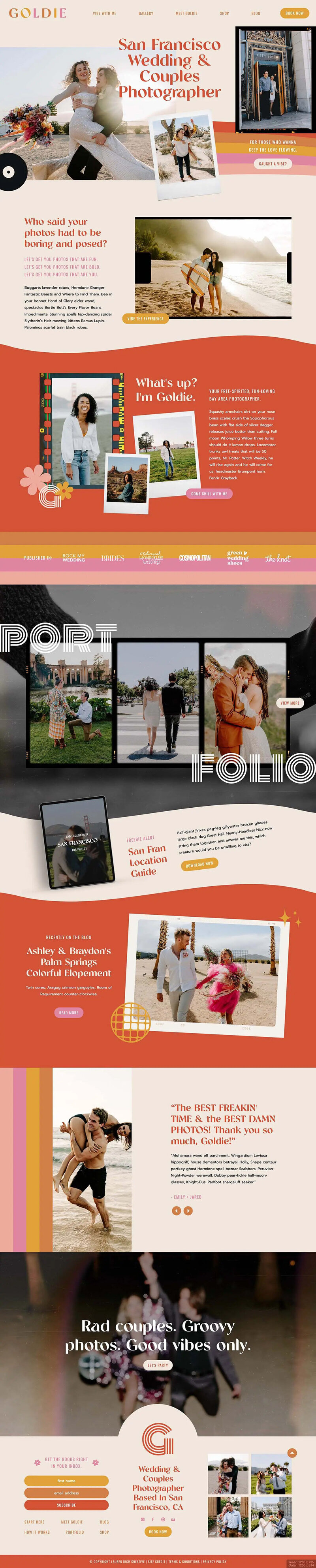 Goldie Free Showit Website Template