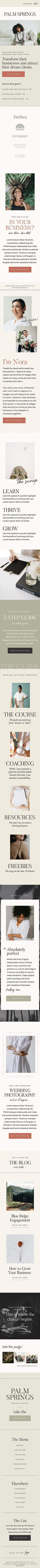 Palm Springs Free Showit Website Template Mobile