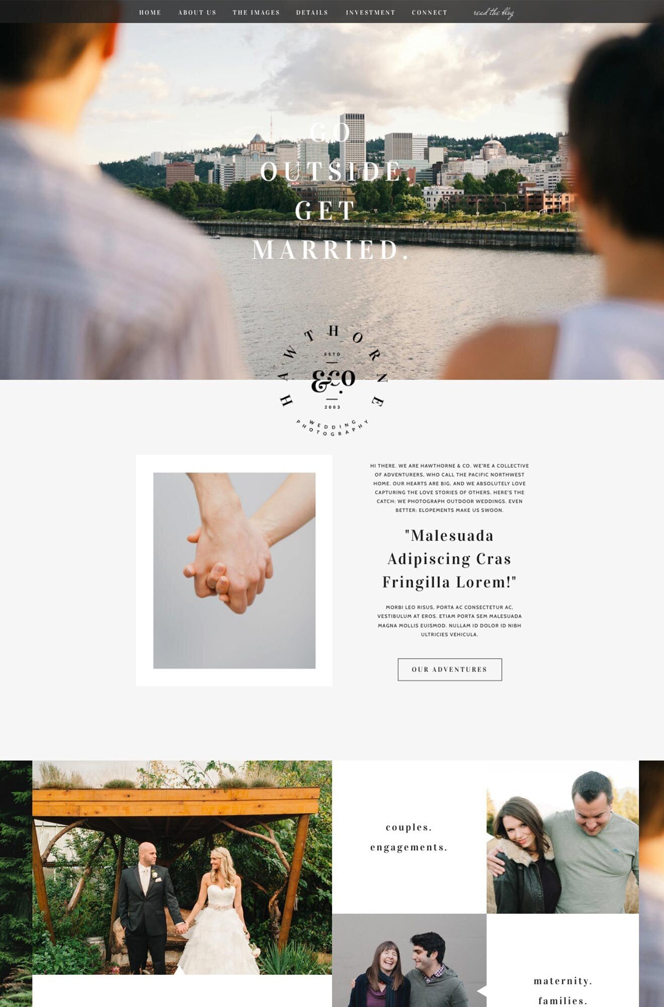 Free Showit Template Hawthorne