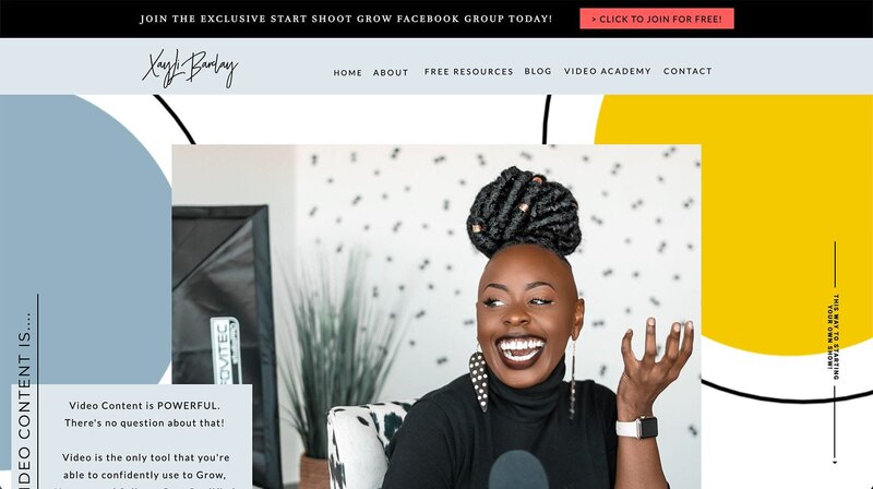 Xayli Barclay Website Design on Showit