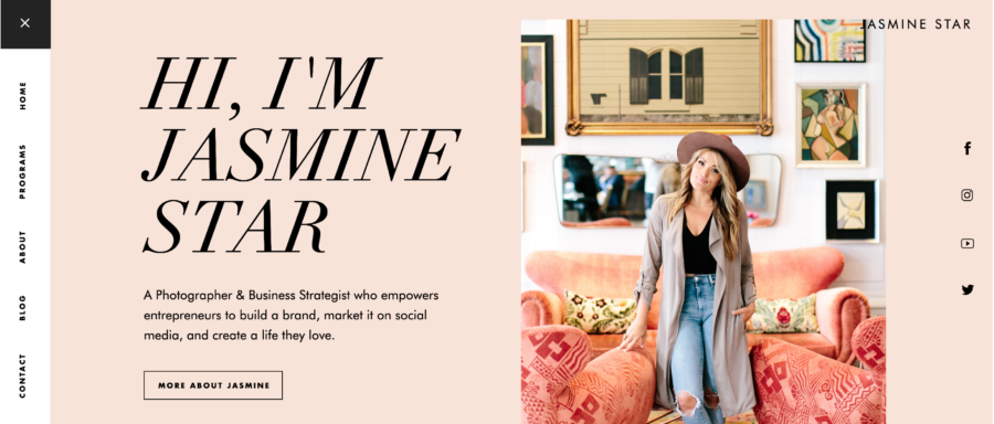Jasminestar.com is a great example of showcasing multiple businesses on one great website