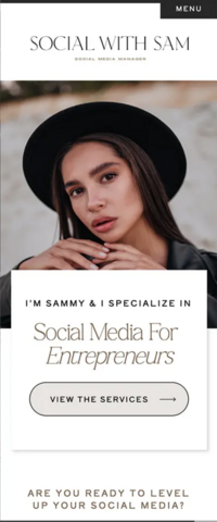 Showit Mobile Template Eliana by Davey & Krista