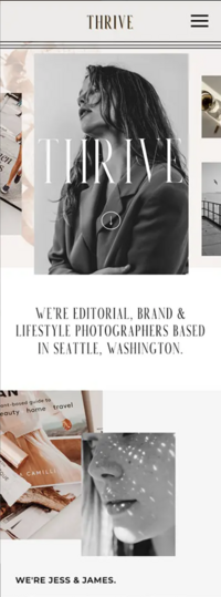Showit Mobile Template Eliana by Davey & Krista