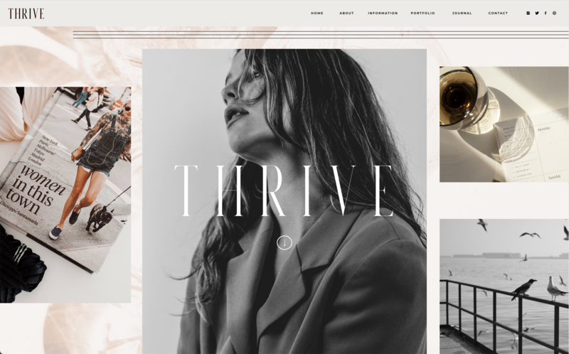 Showit Desktop Template Eliana by Davey & Krista