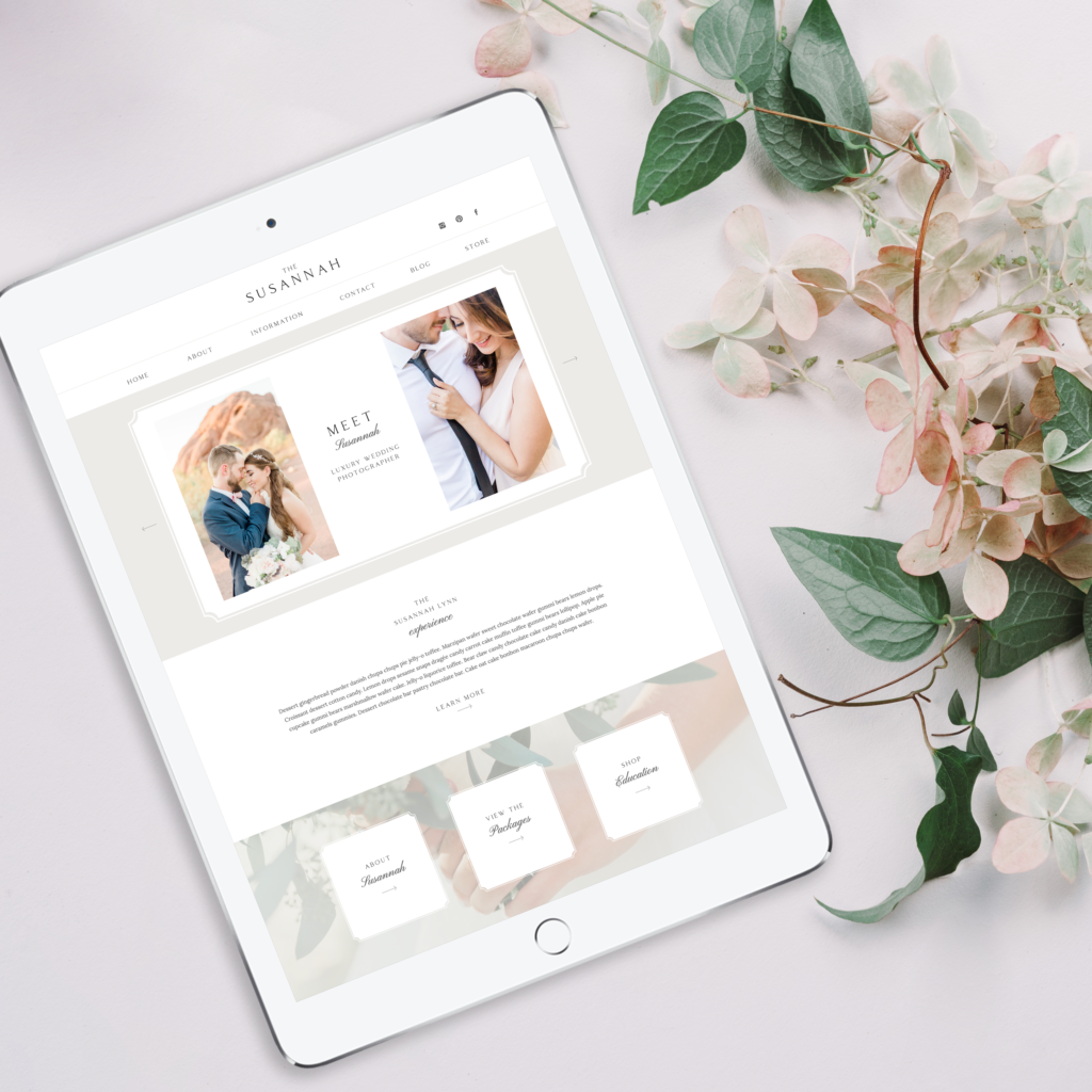 Showit Design on iPad and Mobile Ready